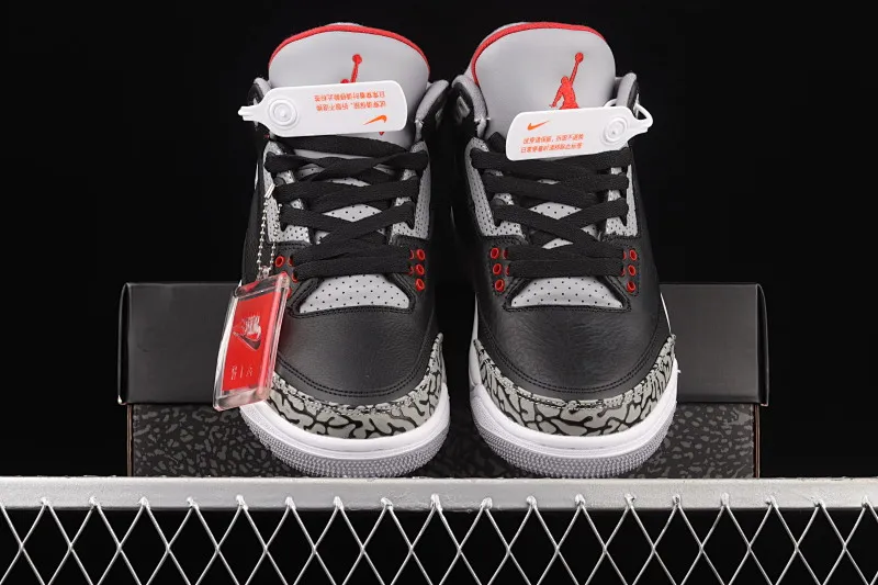 All categories Air Jordan Jordan series basketball shoes Air Jordan 3 J version Air Jordan 3 Retro Black Cement (2018) AJ3 Joe 3 replica black cement 854262-001